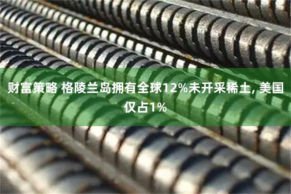 财富策略 格陵兰岛拥有全球12%未开采稀土, 美国仅占1%