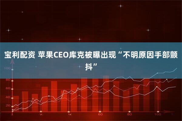 宝利配资 苹果CEO库克被曝出现“不明原因手部颤抖”
