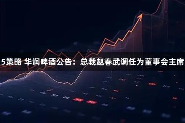 5策略 华润啤酒公告：总裁赵春武调任为董事会主席